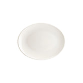 Bonna China Moove 9.75" x 7.5" x h:1" Oval Warm White Porcelain Platter (Set of 2)
